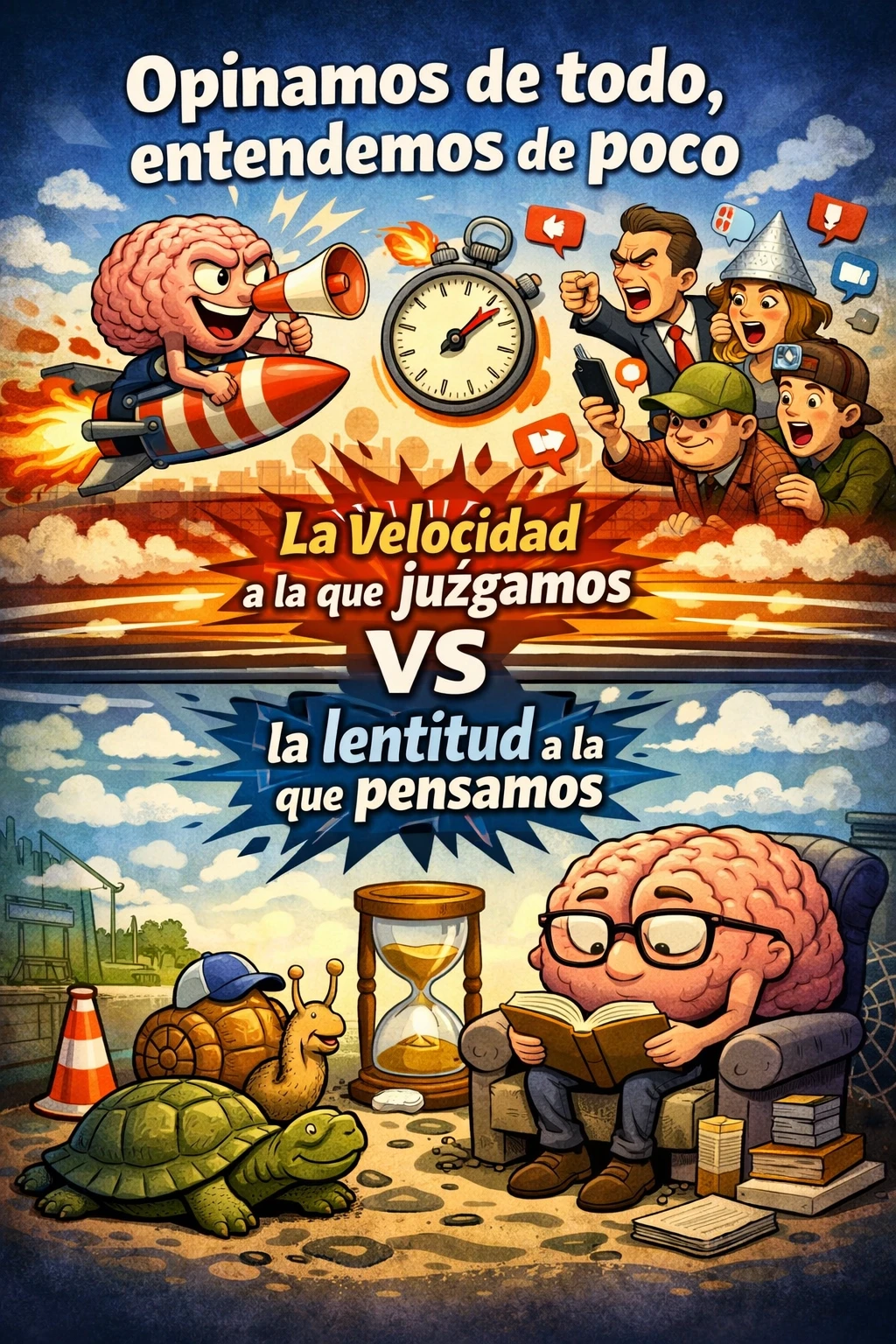 La velocidad a la que juzgamos vs. la lentitud a la que pensamos